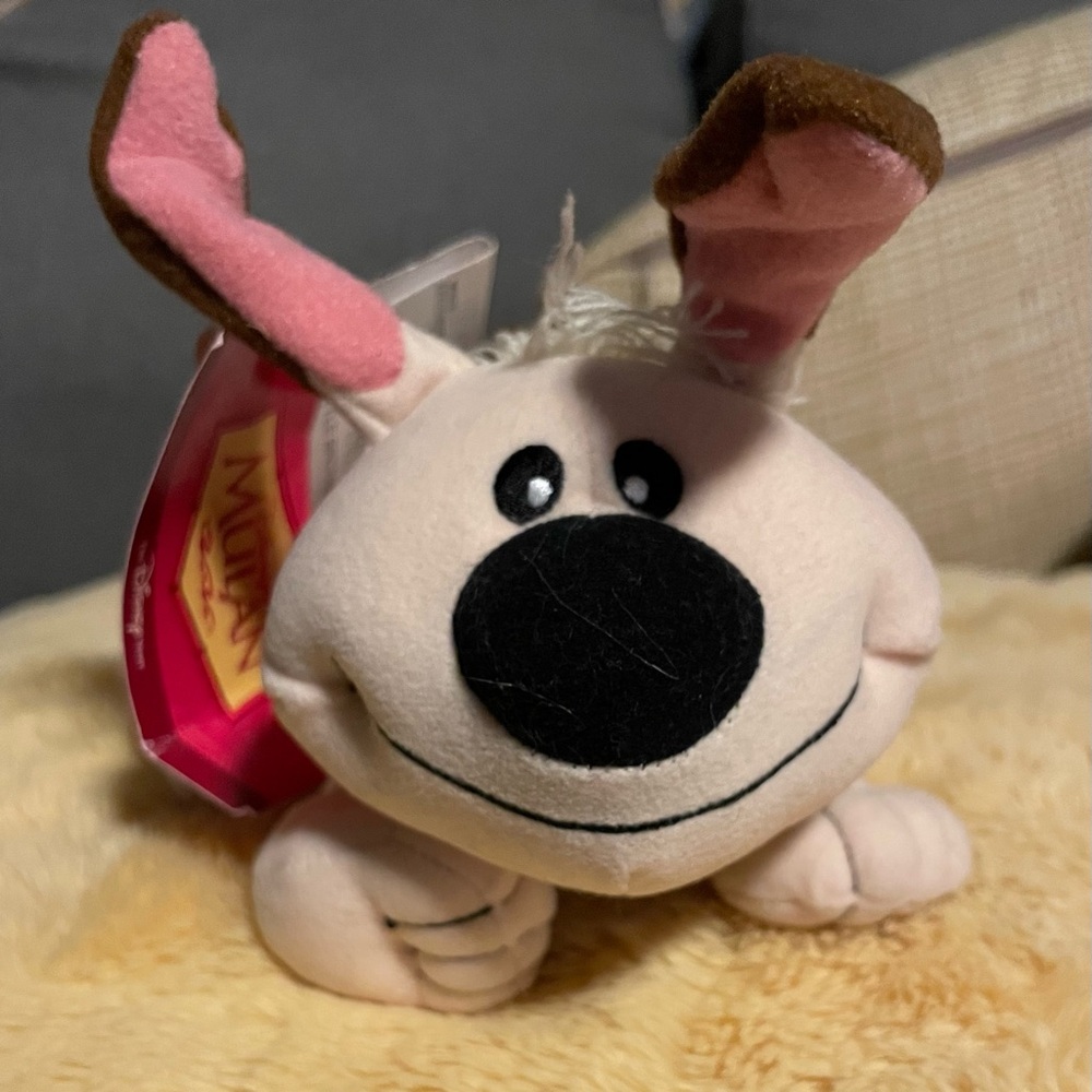 Disney Mulan Little Brother Plush with Brown and Black Details